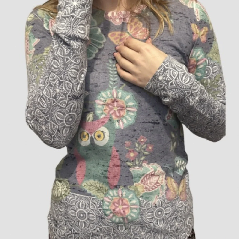 Sundance Whimsy Rose  Baby Waffle Embroidery Inspired Long Sleeve Tee Shirt - Picture 9 of 9